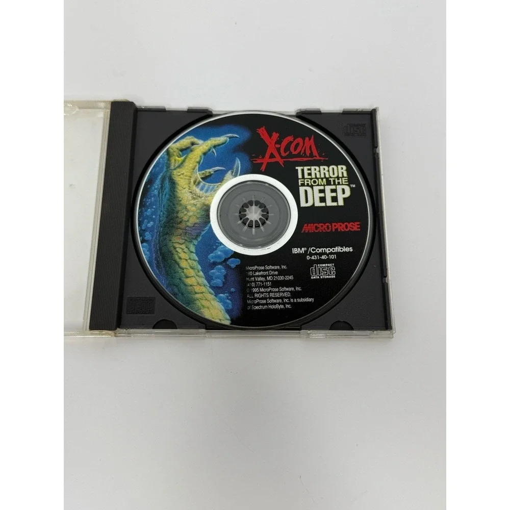 X-Com Terror From The Deep Micro Prose Strategy IBM CD ROM Video Game Disc Only